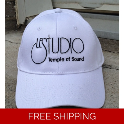 Le Studio Baseball Hat White Black Logo TOS